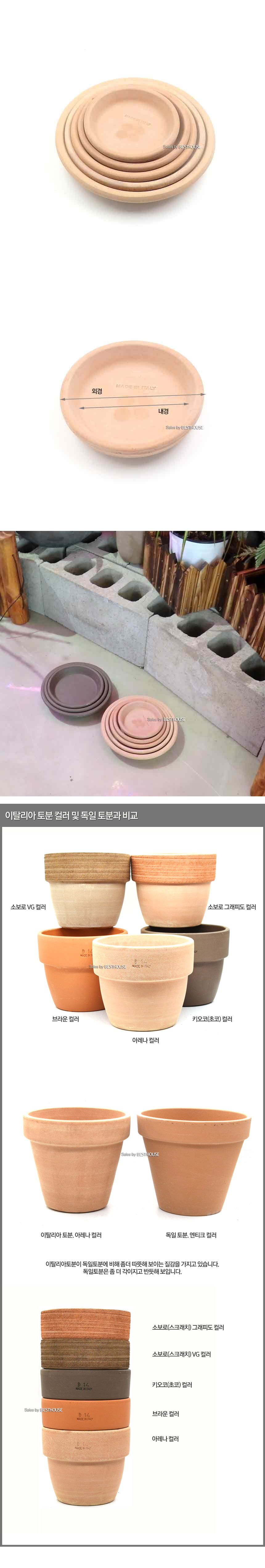 이탈리아 토분.화분받침 초코R28 내경22 외경28cm/화분대/화분받침/화분받침대/토기화분받침/흙화분받침/화
