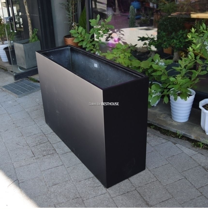 (블랙) 모던 FRP 초대형화분 옆이넓은 직사각 HP1036 122x38x82cm/화분/정원용품/홈가드닝용품/가드닝화분/