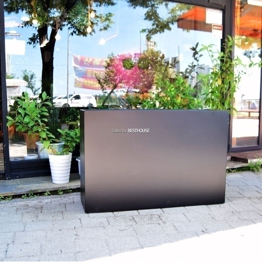 (블랙) 모던 FRP 초대형화분 옆이넓은 직사각 HP1036 122x38x82cm/화분/정원용품/홈가드닝용품/가드닝화분/
