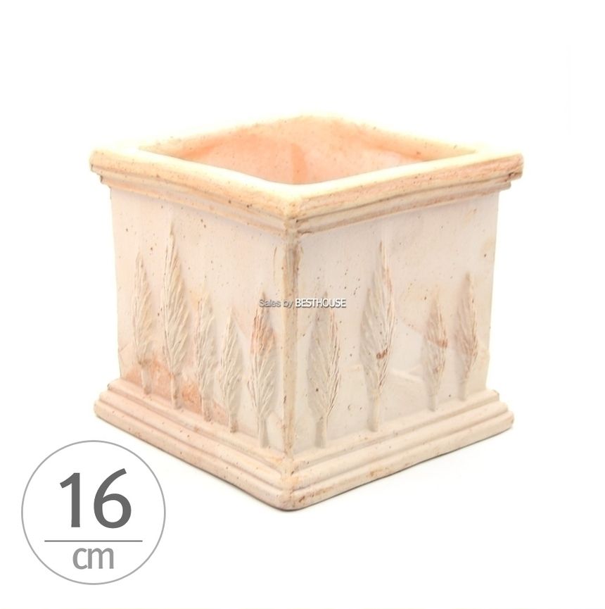 이탈리아 명품 수제토분QCI8817 16x16x16cm/화분/토기화분/도기화분/흙화분/주물럭화분/예쁜화분/옹기화분/