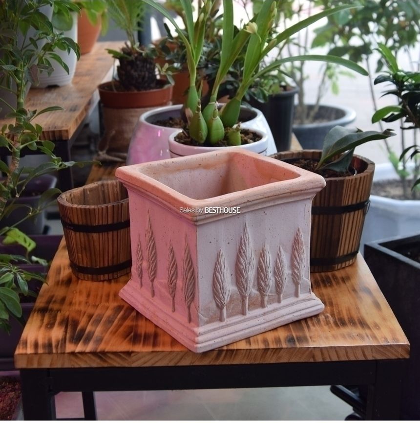 이탈리아 명품 수제토분QCI8817 16x16x16cm/화분/토기화분/도기화분/흙화분/주물럭화분/예쁜화분/옹기화분/
