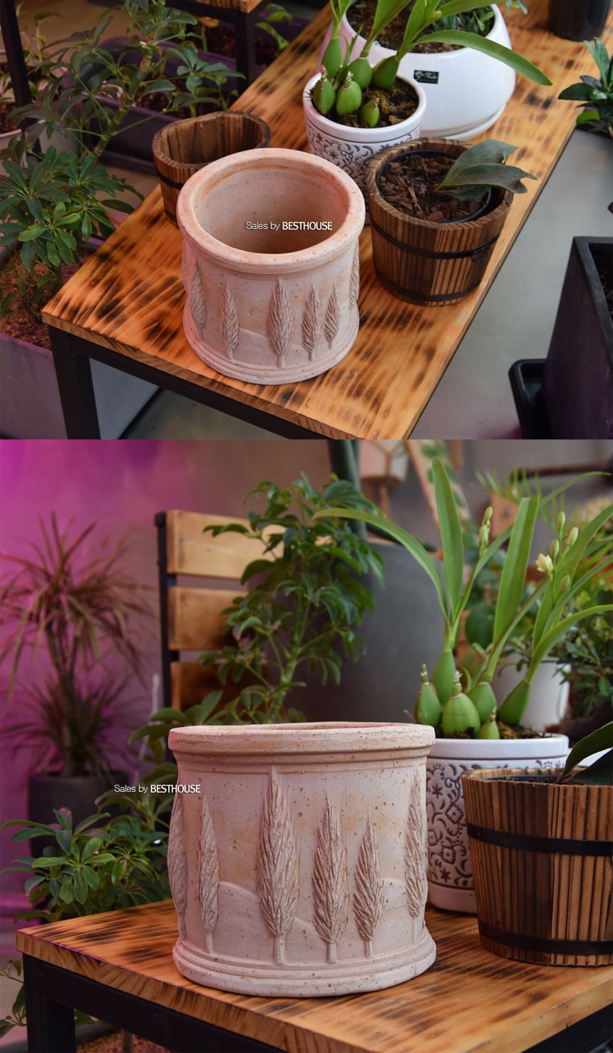 이탈리아 명품 수제토분CLCI8818 E20 20x18cm/화분/토기화분/도기화분/흙화분/주물럭화분/예쁜화분/옹기화