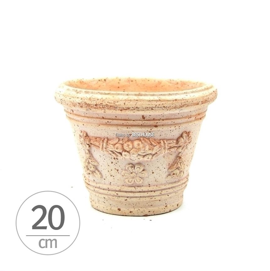 이탈리아 명품 수제토분VLFI415 E20 20x16cm/화분/토기화분/도기화분/흙화분/주물럭화분/예쁜화분/옹기화분