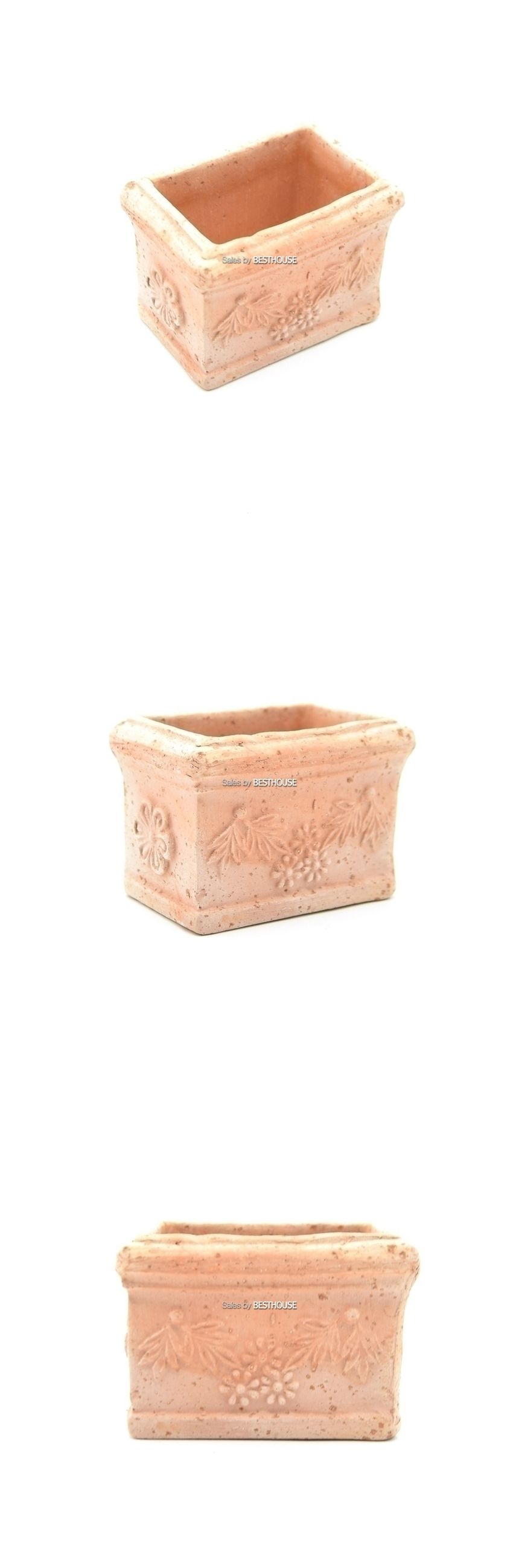 (물구멍 o(단순변심불가)) 이탈리아 명품 수제토분미니 다육이 BPI108-04 8x5x5cm/화분/흙화분/토분/예쁜화