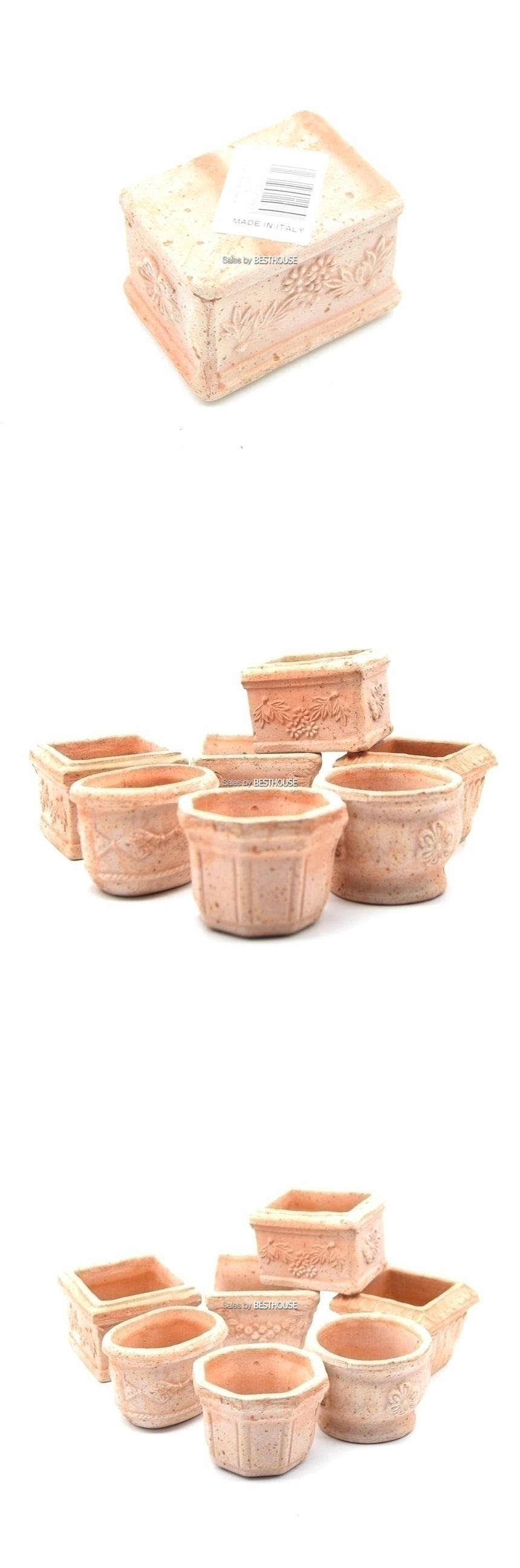 (물구멍 o(단순변심불가)) 이탈리아 명품 수제토분미니 다육이 BPI108-04 8x5x5cm/화분/흙화분/토분/예쁜화