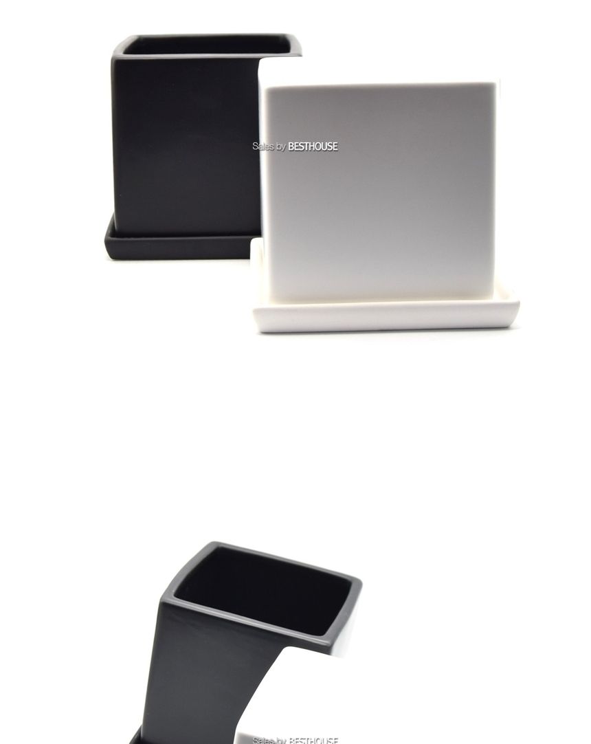 (무광 블랙) 모던 무광 도기화분 정사각 13x13x13cm/화분/토기화분/도기화분/흙화분/주물럭화분/예쁜화분/
