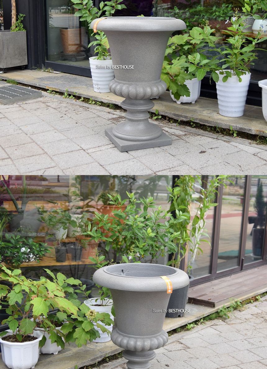 esteras 실외용 FRP 대형화분 56x76cm 신전기둥(아테네)/화분/토기화분/도기화분/흙화분/주물럭화분/예쁜화