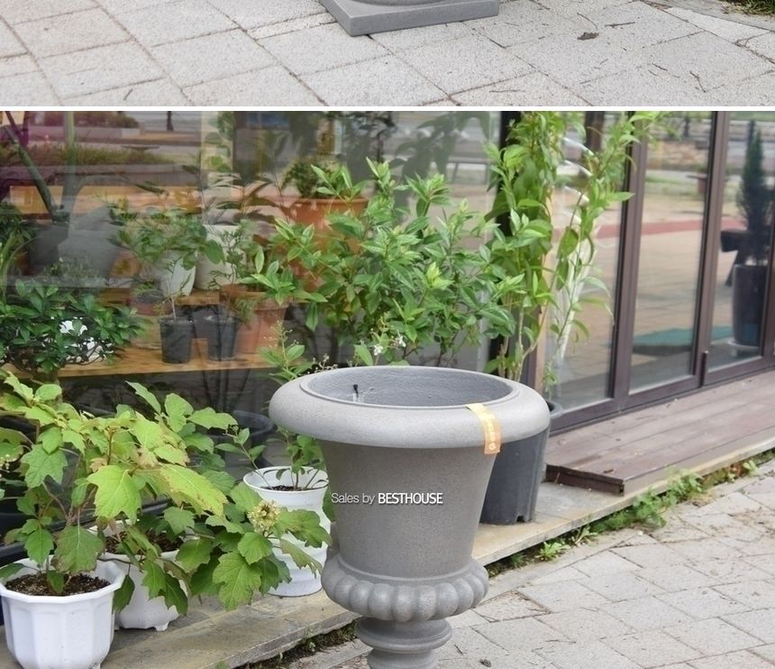 esteras 실외용 FRP 대형화분 56x76cm 신전기둥(아테네)/화분/토기화분/도기화분/흙화분/주물럭화분/예쁜화