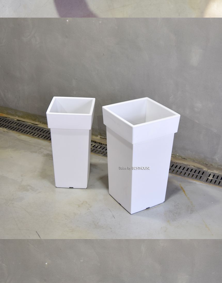 (브라운) 대형 플라스틱 화분 유니크 550 사각 30x30x55cm/화분/플라스틱화분/대형플라스틱화분/대형화분/