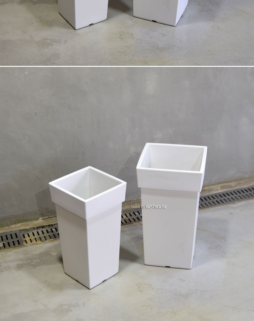 (브라운) 대형 플라스틱 화분 유니크 550 사각 30x30x55cm/화분/플라스틱화분/대형플라스틱화분/대형화분/