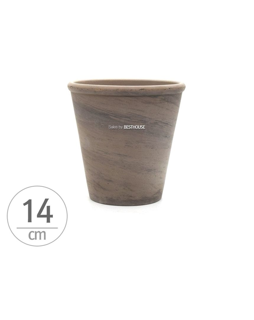 독일산 그레이 꼬깔 토분 화분 로즈분2호 14x14cm/화분/흙화분/토분/예쁜화분/디자인화분/인테리어화분/인
