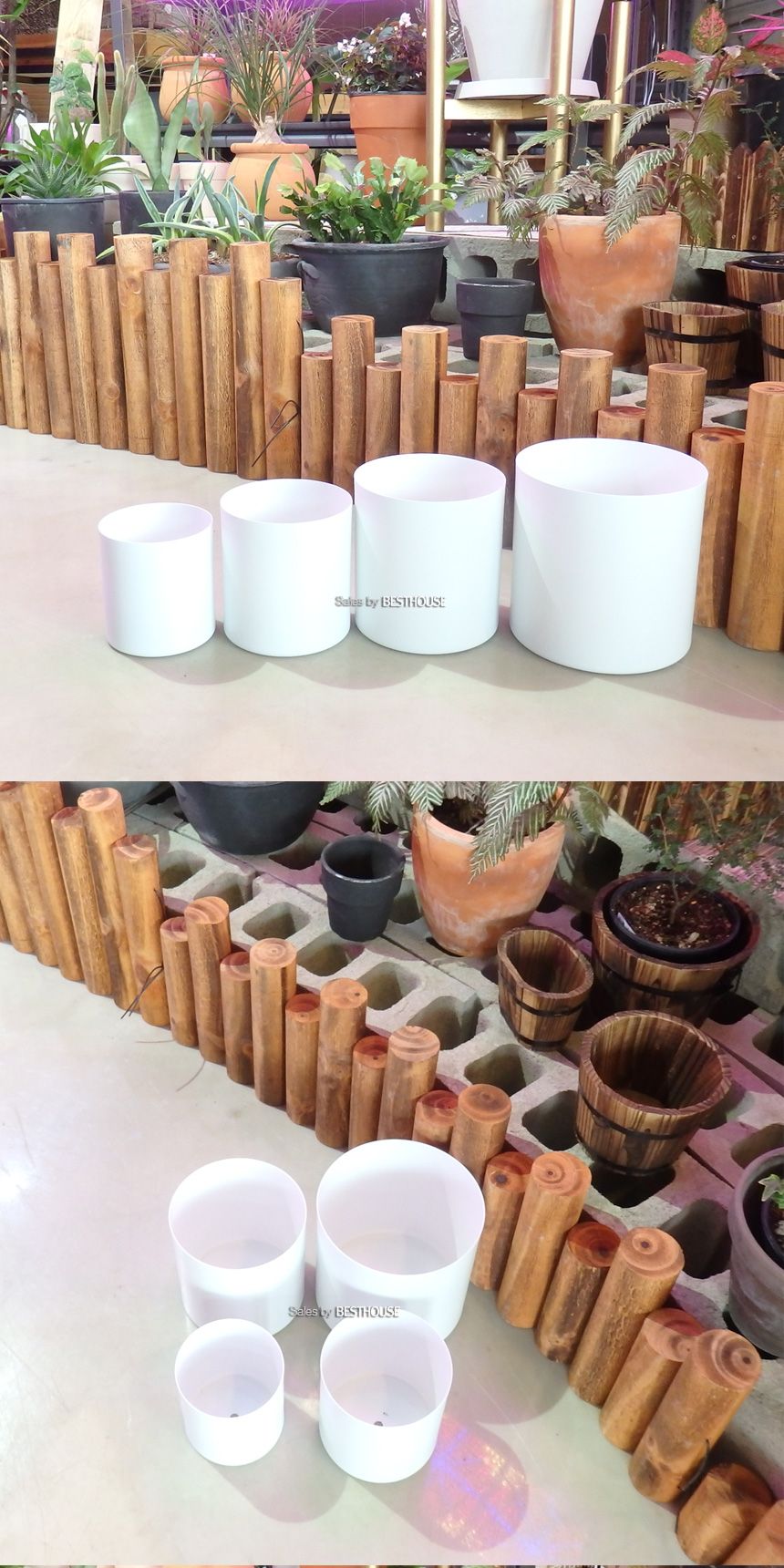 법랑 메탈 원통형 화분 (3호) 15X16cm 화이트/화분/메탈화분/법랑화분/메탈원형화분/법랑원형화분/심플화분