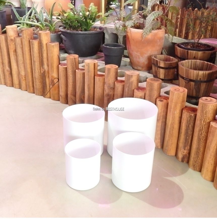 법랑 메탈 원통형 화분 (1호) 11X12cm 화이트/화분/메탈화분/법랑화분/메탈원형화분/법랑원형화분/심플화분