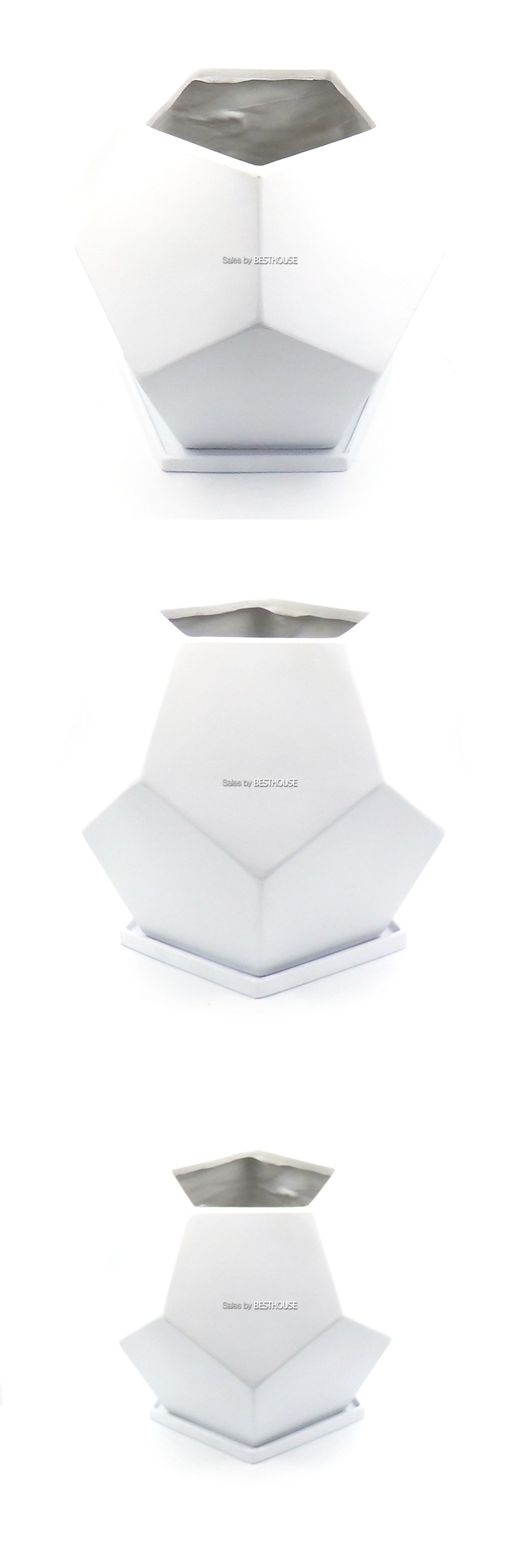 모던 수지 (미니) 오각화분 화이트 23x23cm/화분/오각화분/미니화분/분재화분/미니오각화분/예쁜미니화분/