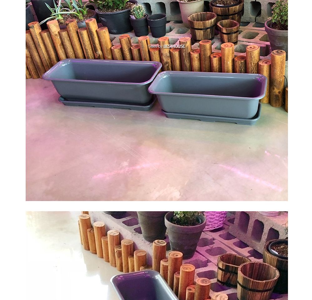 베란다 텃밭용 플라스틱 화분-화초박스 뷰티 60cm 받침셋트