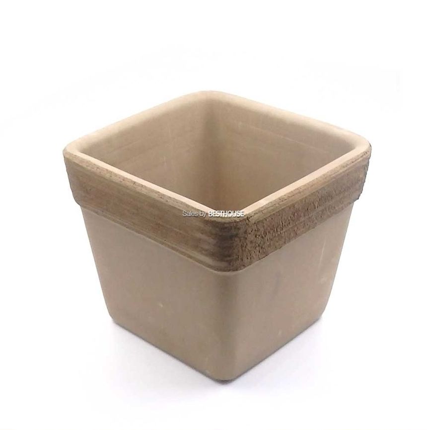 이탈리아 토분.정사각 VG(그레이) 17x17x14cm/화분/네모화분/사각화분/모던사각화분/예쁜사각화분/토기화분