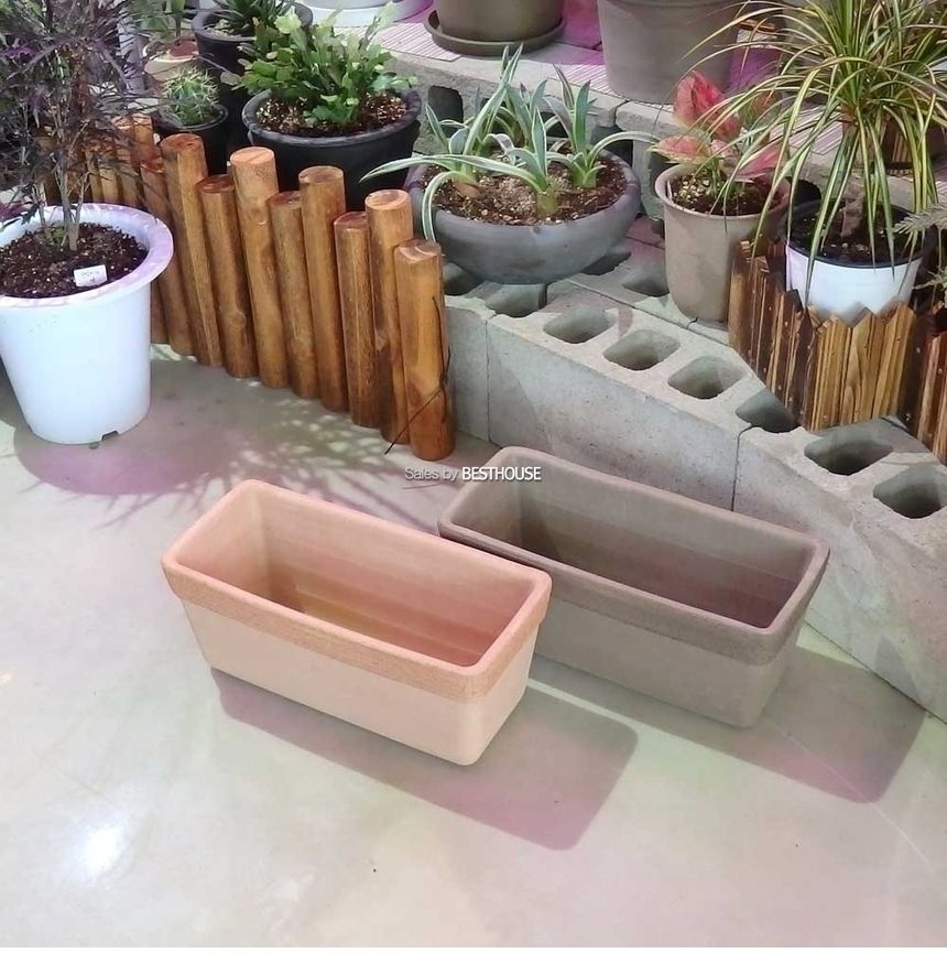 (그래피도(살구색)) 이탈리아 토분.직사각 소보로 40x18x16cm/화분/네모화분/사각화분/모던사각화분/예쁜사