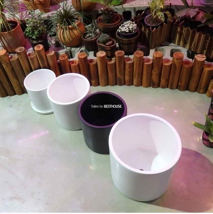 (화이트) 모던 도기 명품반열 무광 원통형 25x25cm/화분/심플화분/예쁜화분/감성화분/화분선물/모던화분/선