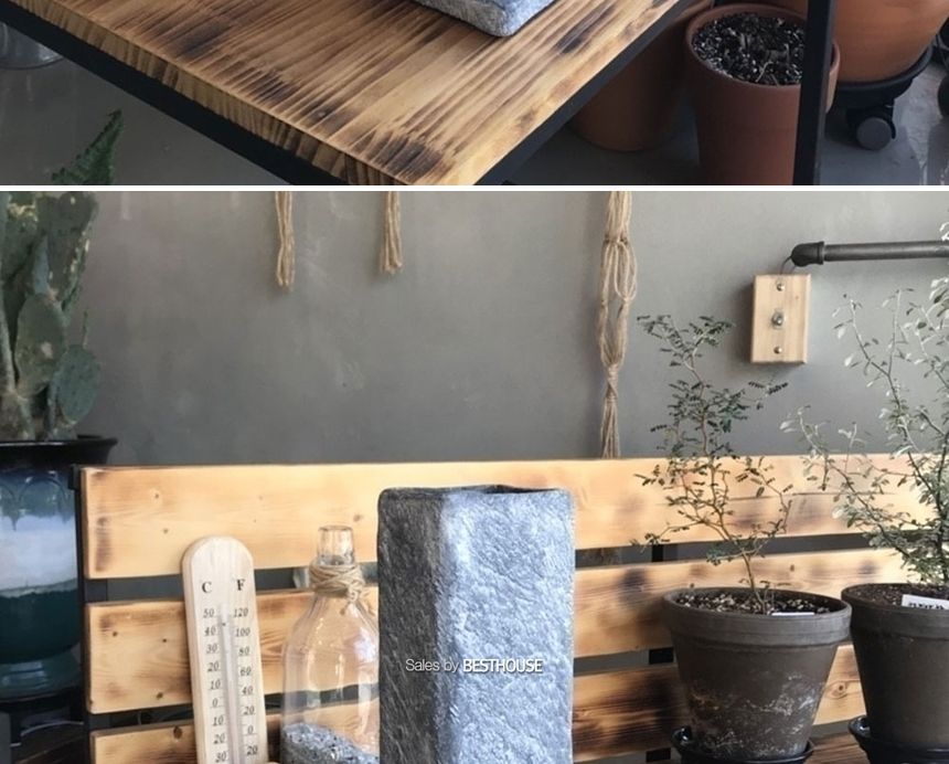 빈티지 시멘트 화분 긴정사각 10x10x30cm/화분/네모화분/사각화분/모던사각화분/예쁜사각화분/토기화분/도