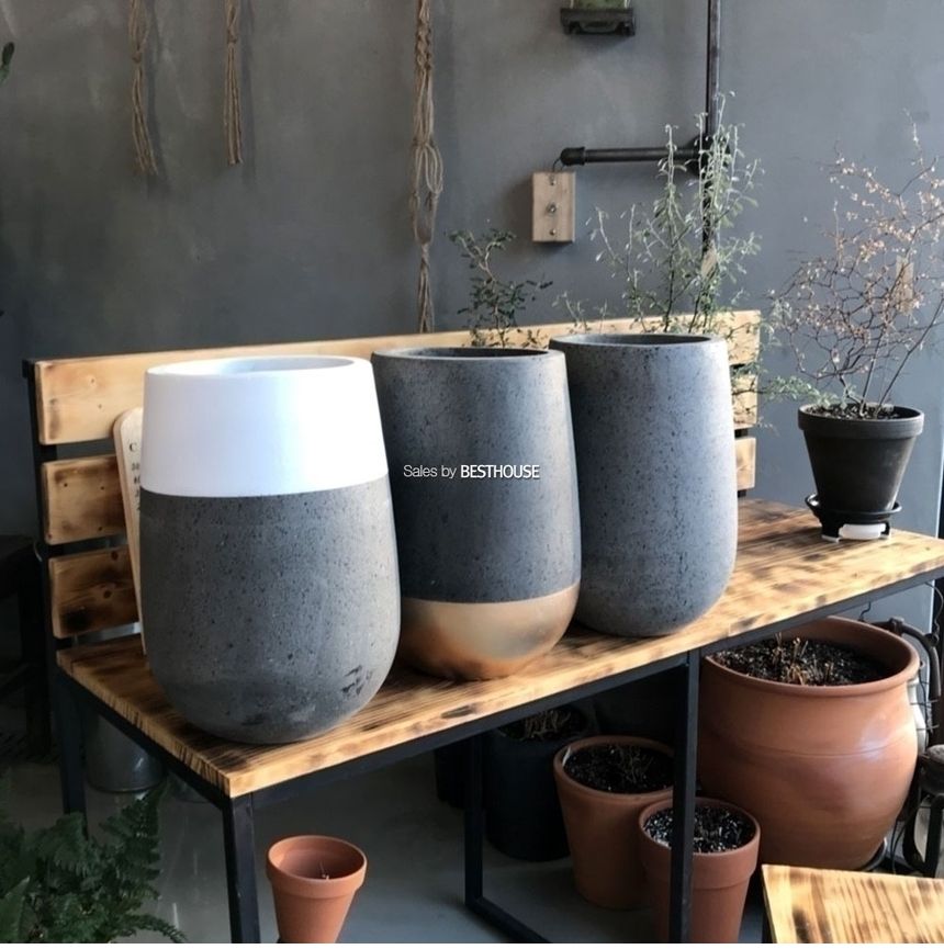 모던 테라스톤 화분 타원형 20x34cm 시멘트색상/화분/기화분/심플화분/예쁜화분/감성화분/화분선물/심플한