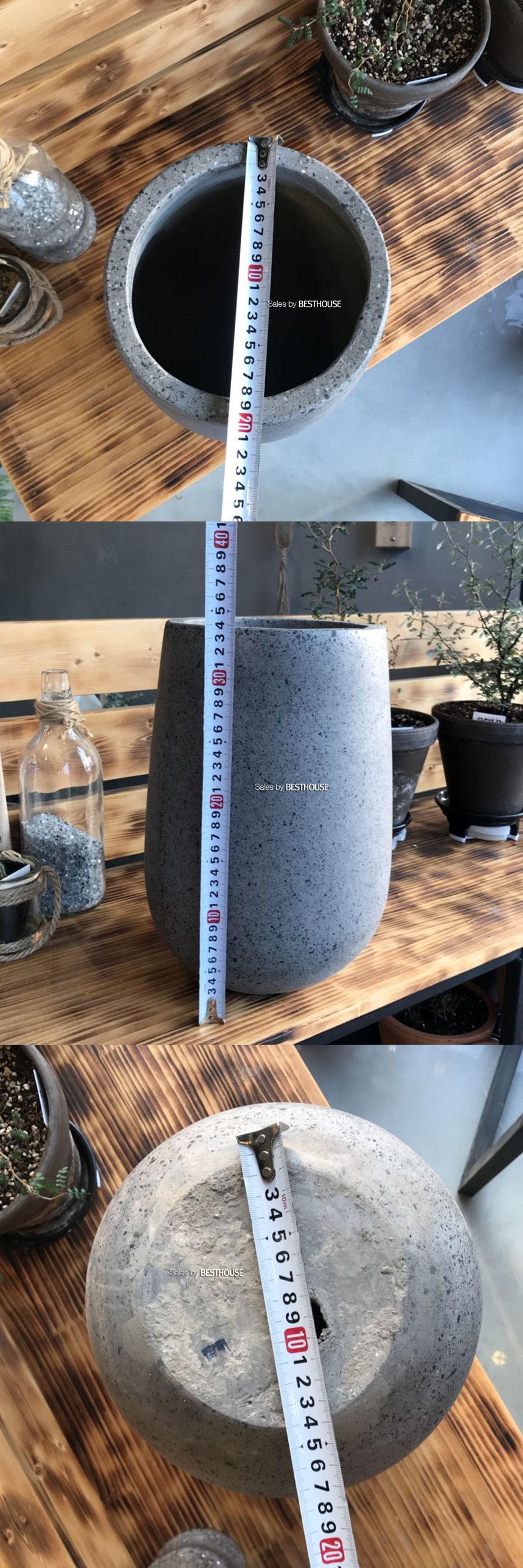 모던 테라스톤 화분 타원형 20x34cm 화이트-투톤/화분/기화분/심플화분/예쁜화분/감성화분/화분선물/심플한