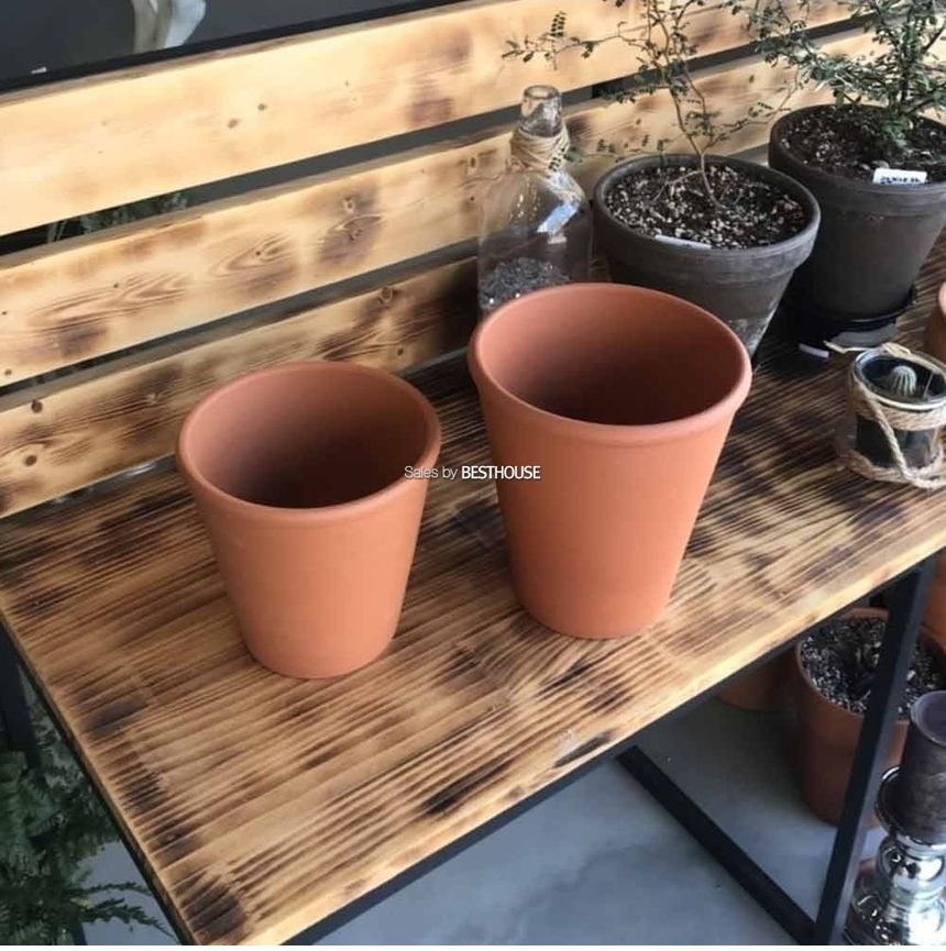 독일산 브라운 로즈분(4호) 18x19cm 꼬깔 토분 화분/분재화분/흙화분/내추럴/내추럴토분/내추럴화분/수입토