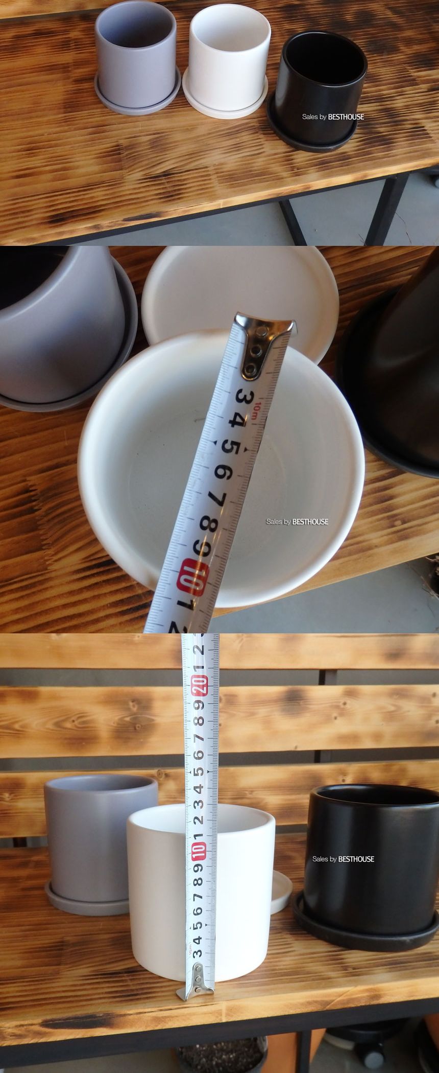 (블랙) 모던 도기 원형 화분 C0116 11x11cm/화분선물/화초화분/꽃화분/심플한화분/모던한화분/심플화분/모