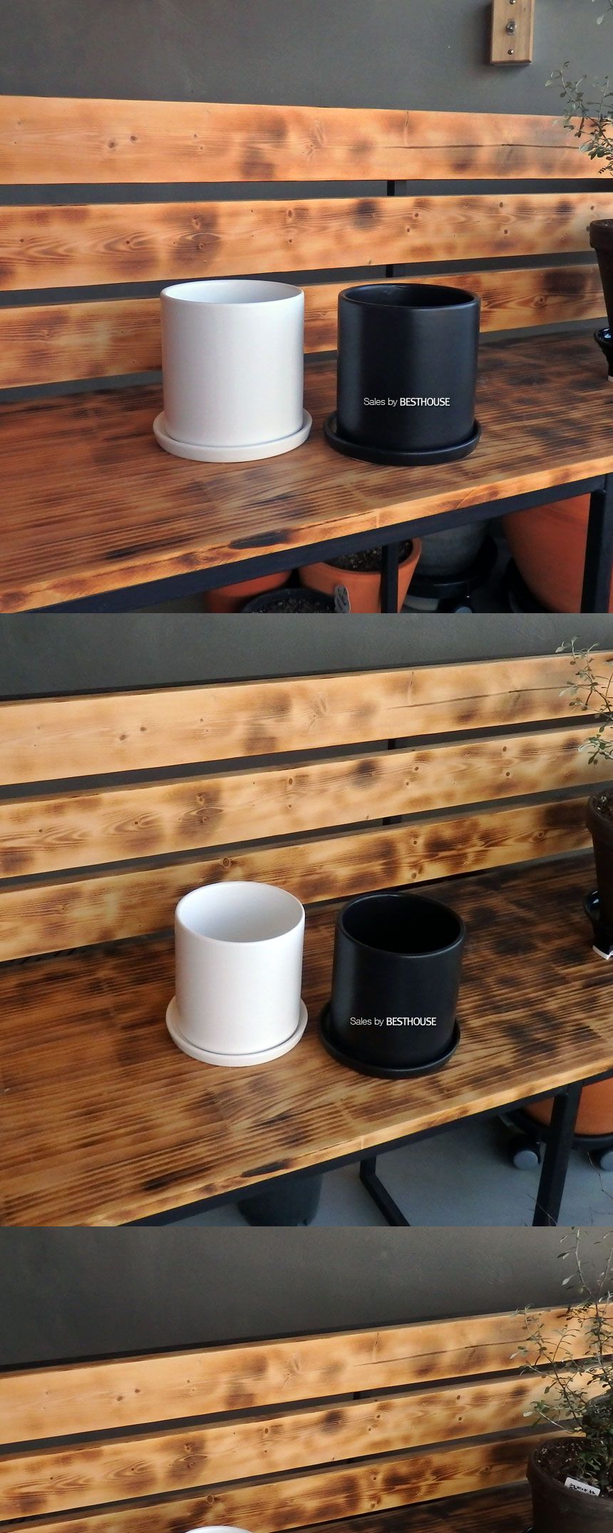 (화이트) 모던 도기 원형 화분 C0115 13x13cm/화분선물/화초화분/꽃화분/심플한화분/모던한화분/심플화분/