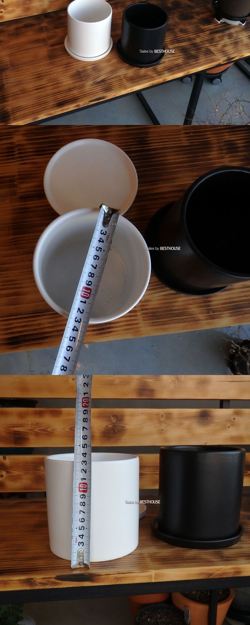 (화이트) 모던 도기 원형 화분 C0115 13x13cm/화분선물/화초화분/꽃화분/심플한화분/모던한화분/심플화분/