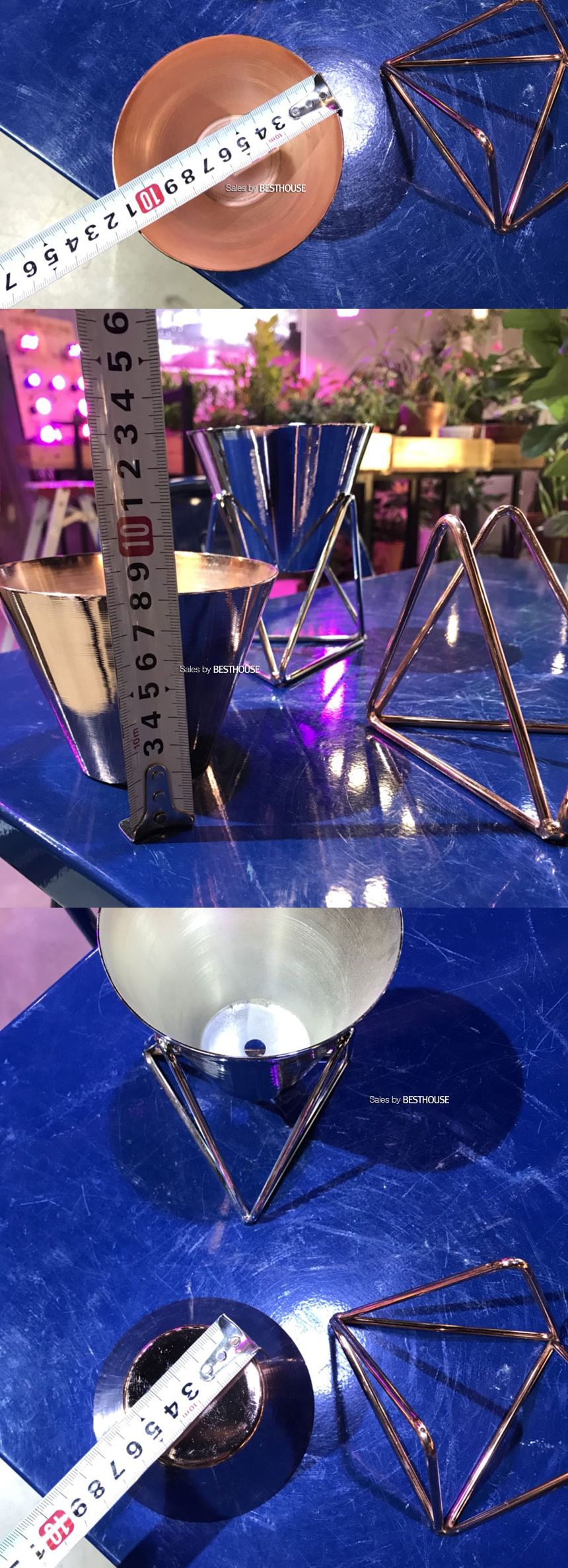 (골드) 럭셔리 메탈 스텐드팟 11x8cm 금속 화분/스탠드화분/스탠드메탈화분/화분/메탈화분/알루미늄화분/원