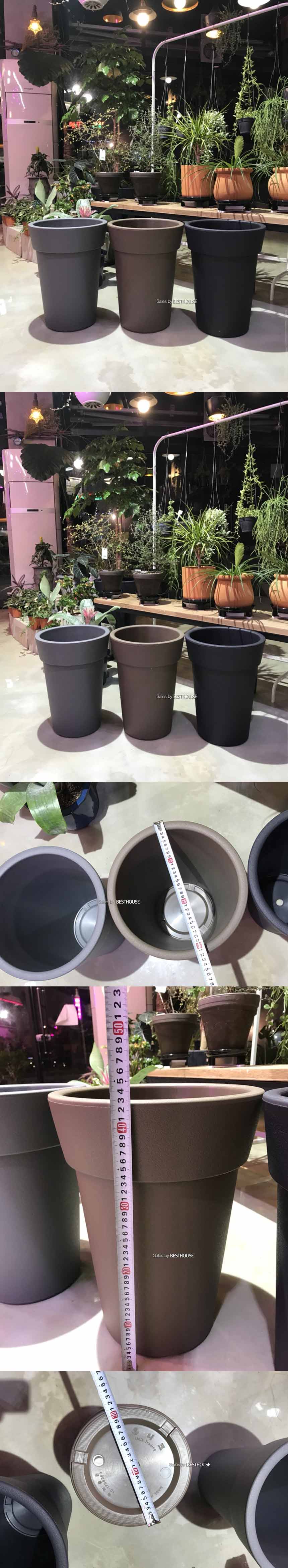 (화이트) 대형 플라스틱 화분 롱화분 유니크 긴원형 32x43cm/꽃화분/화초화분/디자인화분/인테리어화분/화