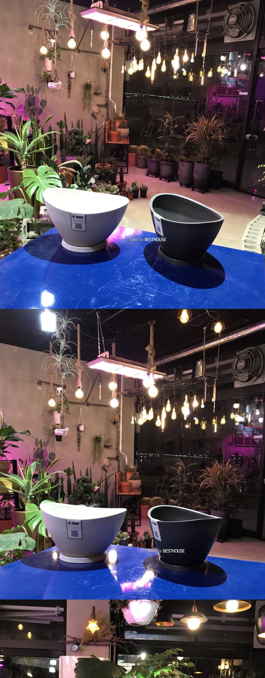 (브라운(밤색)) 모던 수지 타원 비대칭(중) 30x22x15cm 화분 G보트 G-BOAT/화분/정원용품/홈가드닝용품/가