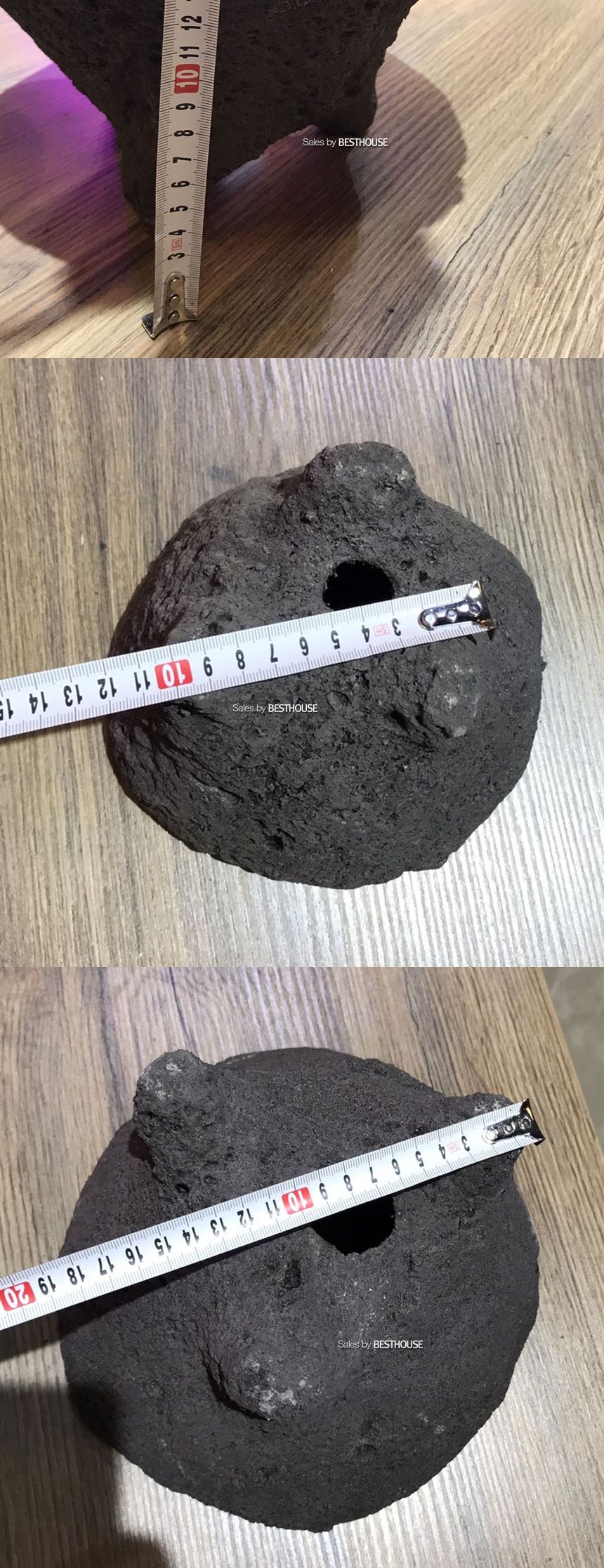 화산석 화분 볼형(중) 19x13cm/화분/예쁜원형화분/예쁜화분/감성화분/수공화분/원형화분/동그란화분/화분선