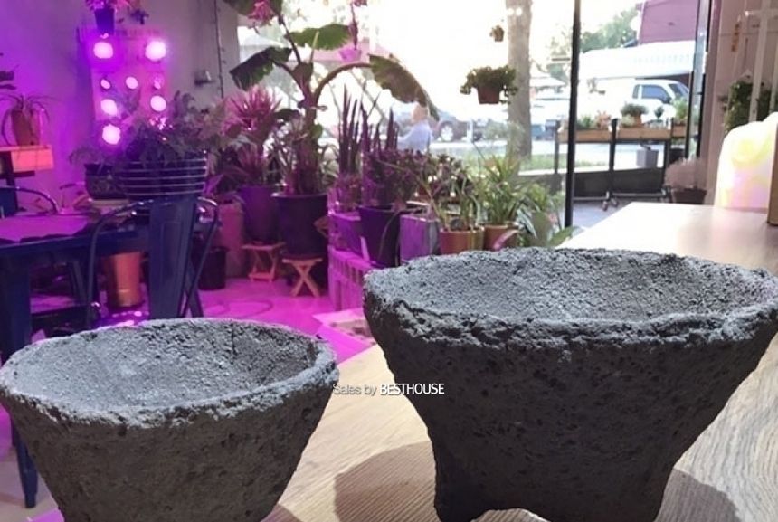 화산석 화분 볼형(중) 19x13cm/화분/예쁜원형화분/예쁜화분/감성화분/수공화분/원형화분/동그란화분/화분선