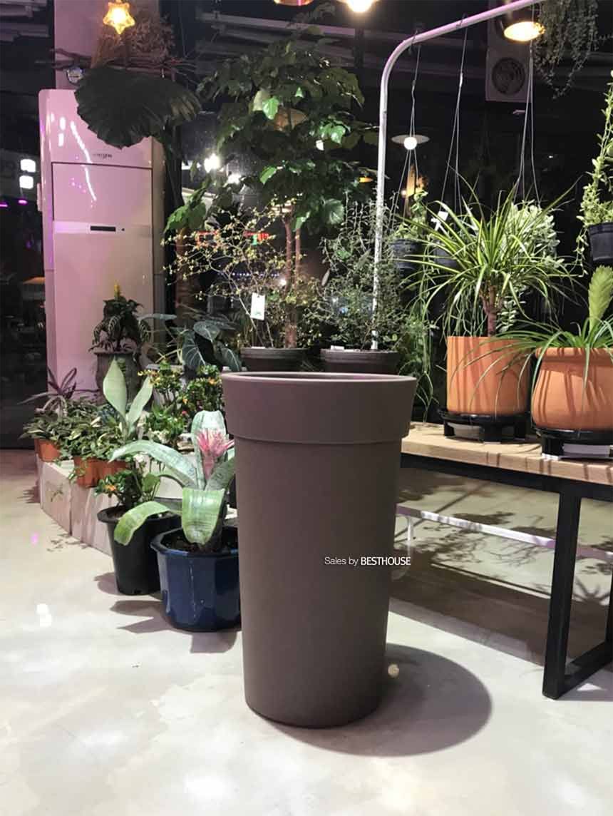 (그레이) 대형 플라스틱 화분 롱화분 유니크 긴원형 35x60cm/화분/예쁜원형화분/예쁜화분/감성화분/수공화