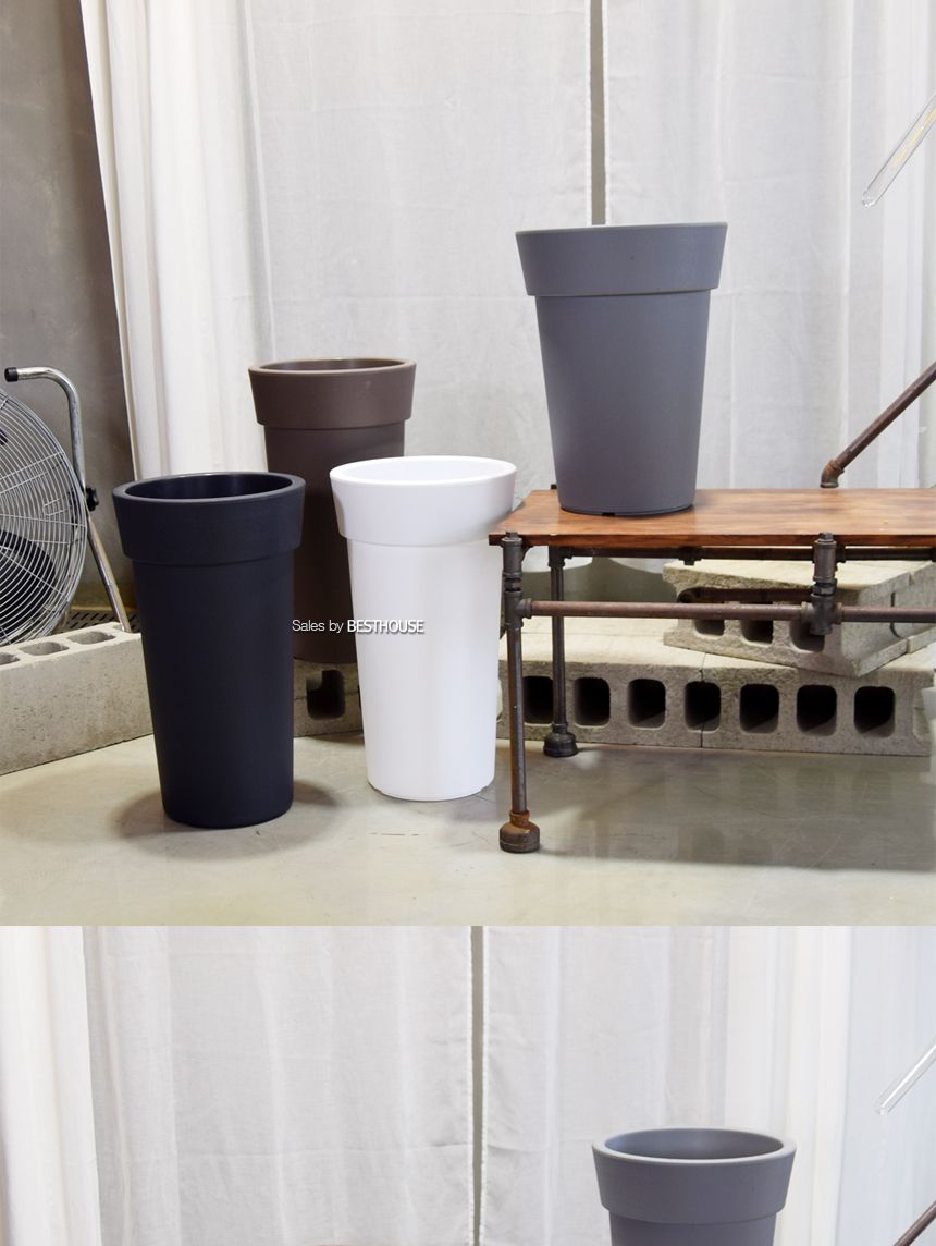 (그레이) 대형 플라스틱 화분 롱화분 유니크 긴원형 35x60cm/화분/예쁜원형화분/예쁜화분/감성화분/수공화