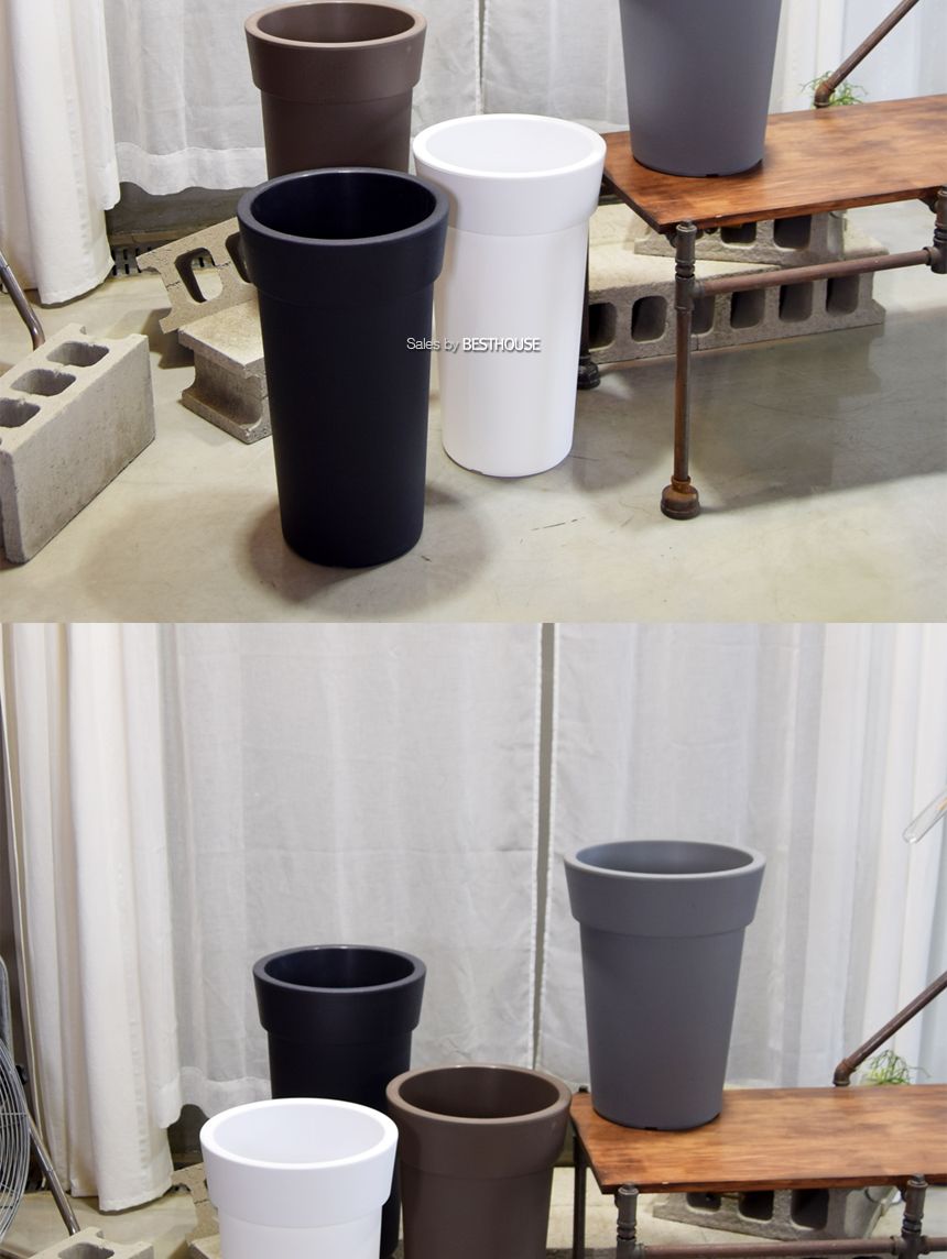(그레이) 대형 플라스틱 화분 롱화분 유니크 긴원형 35x60cm/화분/예쁜원형화분/예쁜화분/감성화분/수공화