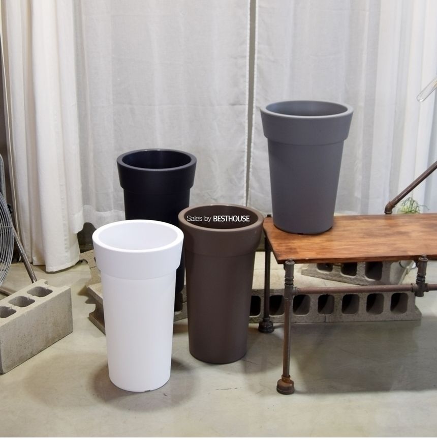 (그레이) 대형 플라스틱 화분 롱화분 유니크 긴원형 35x60cm/화분/예쁜원형화분/예쁜화분/감성화분/수공화