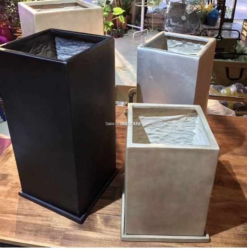(실버) 모던 수지 대형정긴사각 마블 27x27x55cm 화분 (3가지 색상)/화분/정원용품/홈가드닝용품/가드닝화