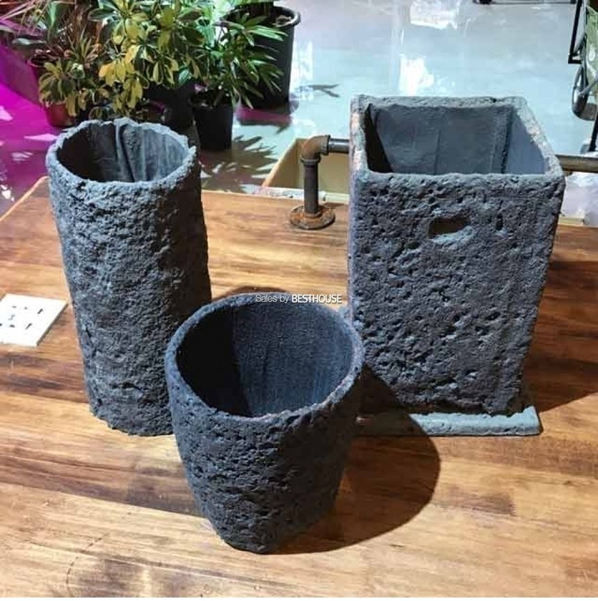 화산석 화분 긴원형 15x30cm/화분/주물럭화분/예쁜화분/감성화분/수공화분/디자인화분/인테리어화분/심플한