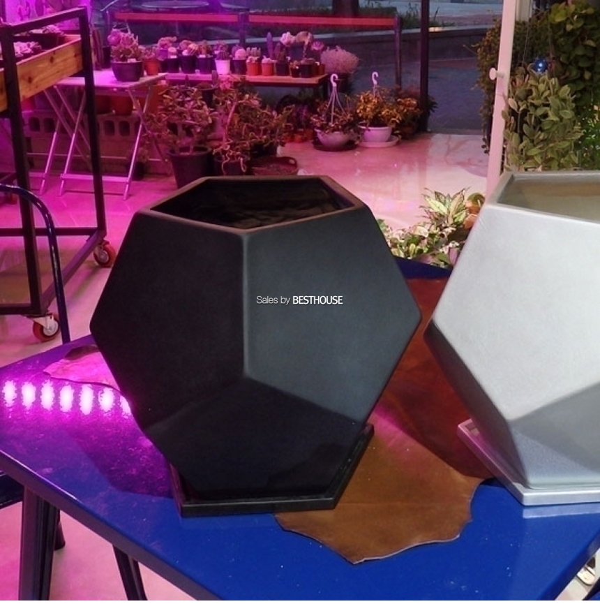 모던 수지 오각 블랙 30x31cm 화분/화분/토기화분/도기화분/흙화분/예쁜화분/옹기화분/감성화분/심플화분/