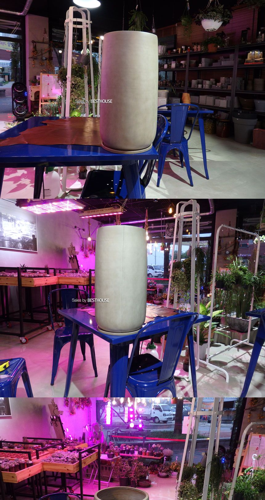 (블랙) 모던 수지 대포 24x50cm 화분/화분/정원용품/홈가드닝용품/가드닝용품/가정용화분/식물화분/꽃화분/