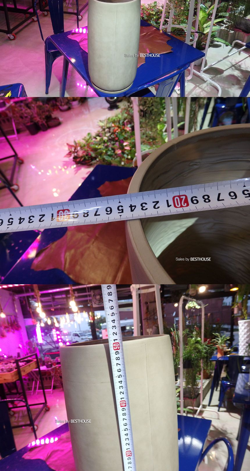 (블랙) 모던 수지 대포 24x50cm 화분/화분/정원용품/홈가드닝용품/가드닝용품/가정용화분/식물화분/꽃화분/