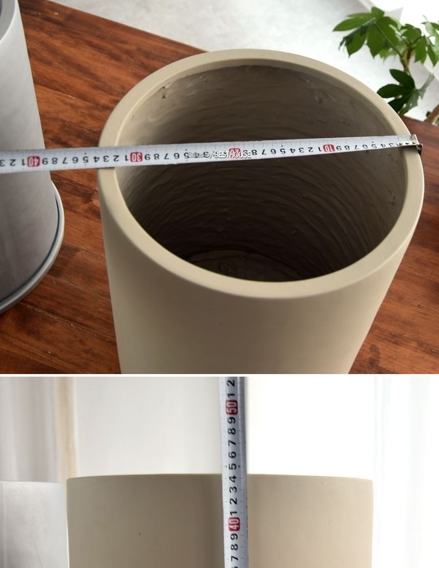 (블랙) 모던 수지 대형원통 34x45cm 화분 (4가지 색상)/화분/토기화분/도기화분/흙화분/예쁜화분/옹기화분/