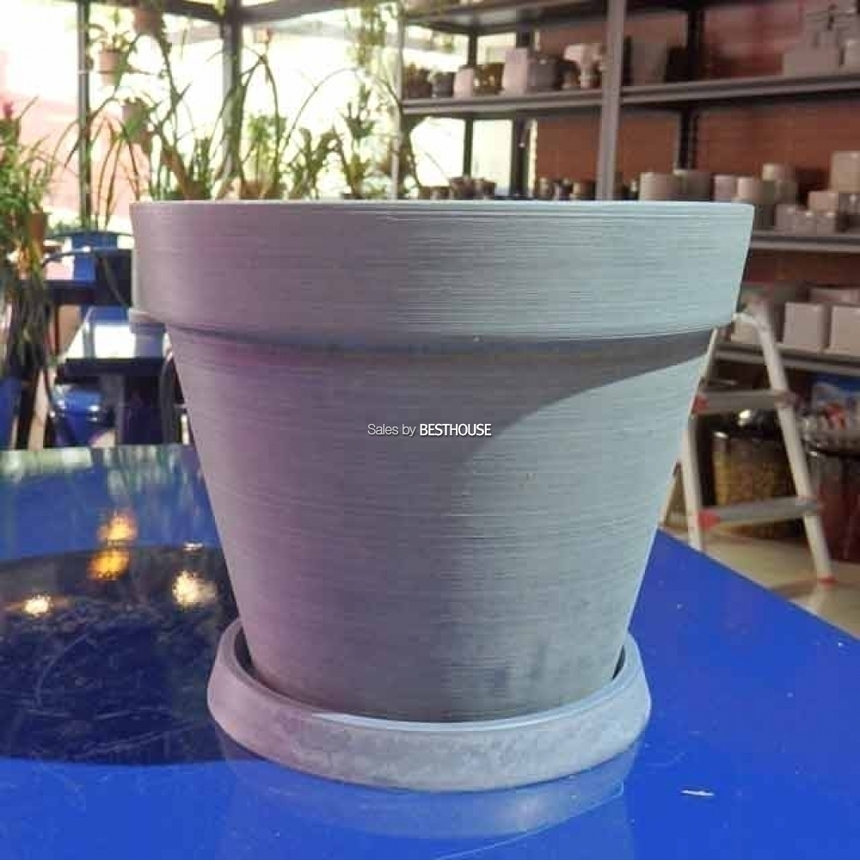 모던 수지 원형 파스텔블루 25x21cm 화분 G보트 G-BOAT/화분/토기화분/도기화분/흙화분/예쁜화분/옹기화분/