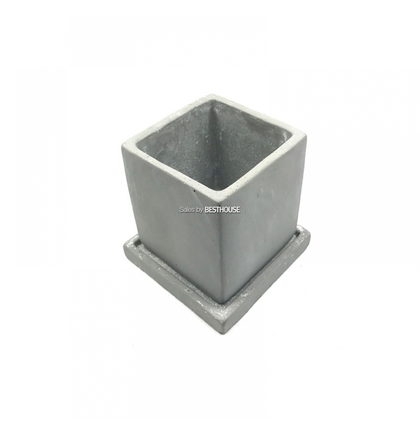 모던 시멘트 사각 8x8x8cm (사각) 세련된 감성 콘크리트 화분/화분/네모화분/사각화분/미니화분/토기화분/