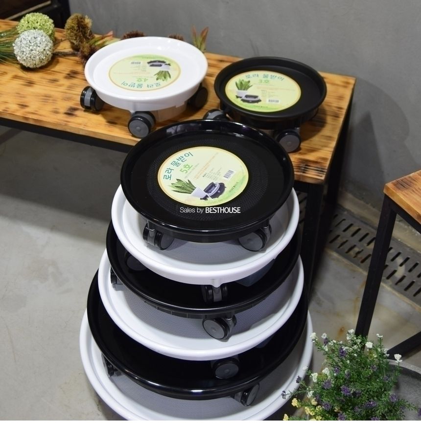 (화이트) 남영 (원형)바퀴9호 (내경410 외경450mm) 서랍 물받침 화분받침대/화분받침/화분받침대/화분물받