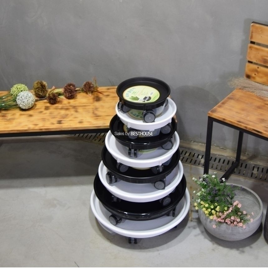 (화이트) 남영 (원형)바퀴9호 (내경410 외경450mm) 서랍 물받침 화분받침대/화분받침/화분받침대/화분물받