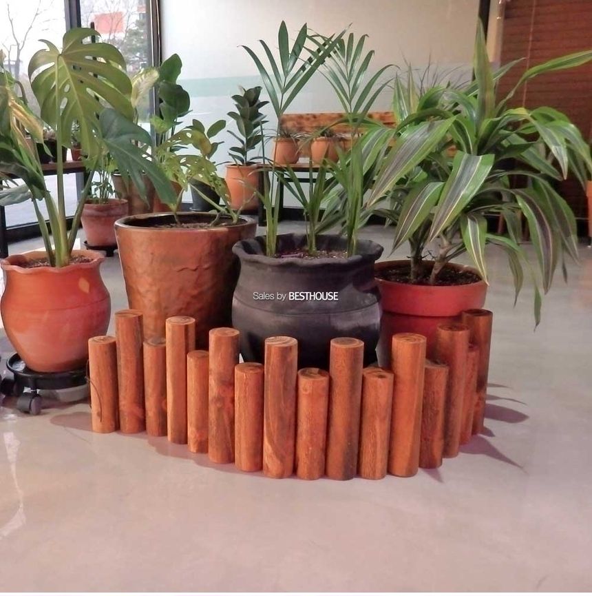 원목 통나무 화분 울타리 (목봉) 95x16cm (소)/화분정리/화분정리대/인테리어화분대/화분받침대/화분울타리