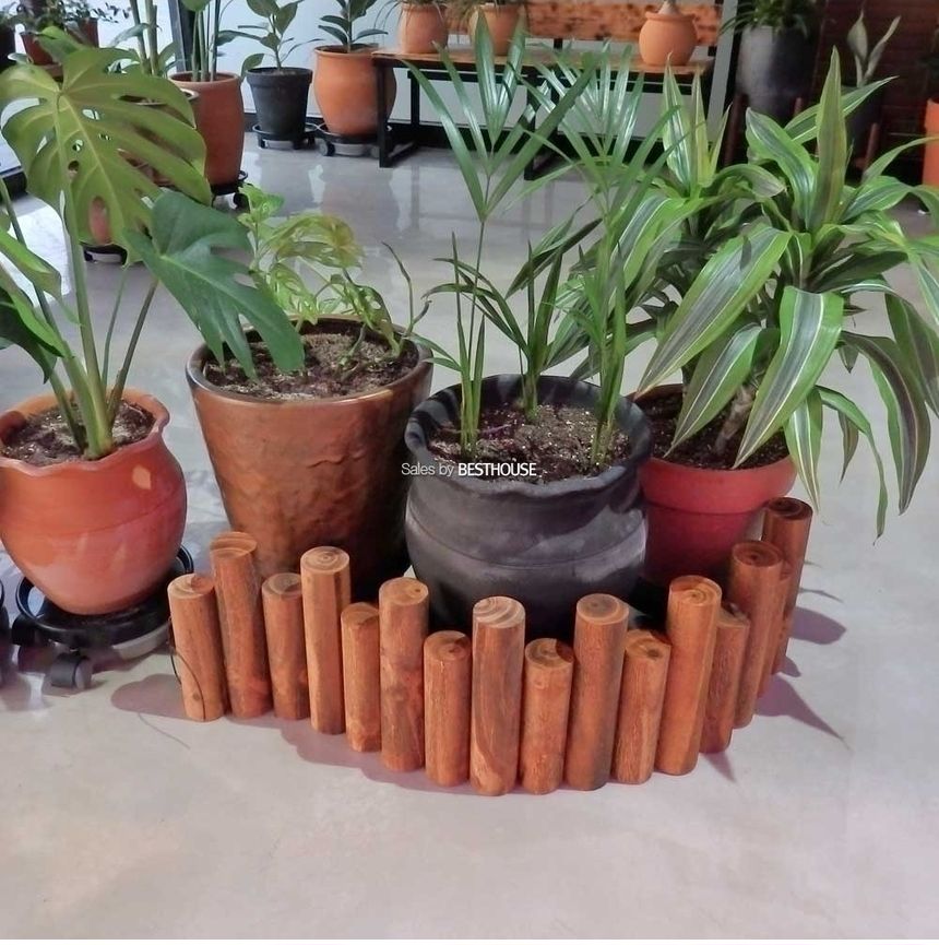 원목 통나무 화분 울타리 (목봉) 95x26cm (대)/화분정리/화분정리대/인테리어화분대/화분받침대/화분울타리